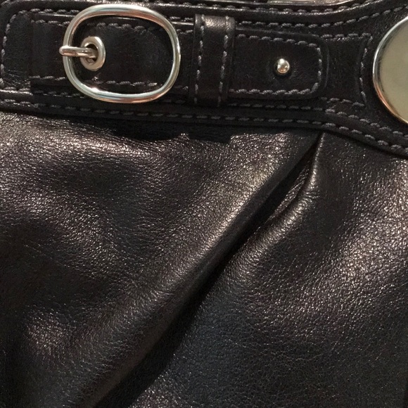 Coach (#13914) “Garnet” Black Leather Satchel - Picture 3 of 16